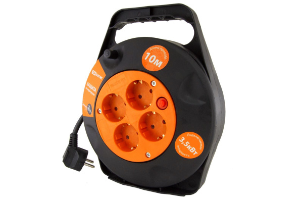 TDM Удлинитель силовой в корпусе УКз16-004 (4 места/10м ПВС 3х1,5) SQ1301-0552