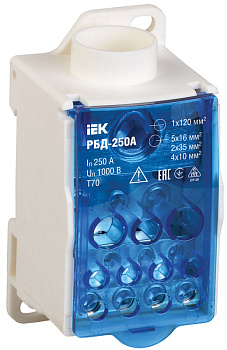 IEK Распределительный блок на DIN-рейку РБД-250А