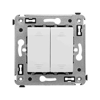 DKC Инвертор двухклавишный в стену, "Avanti", "Белое облако"