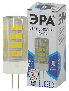 ЭРА LED JC-5W-220V-CER-840-G4 (диод, капсула, 5Вт, нейтр, G4)