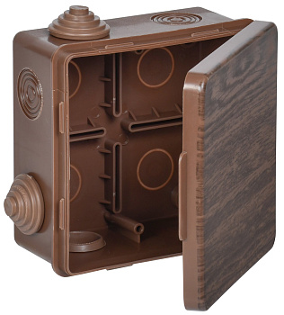 IEK Коробка расп. КМ 100х100х50мм о/к IP54 8 вв. дуб