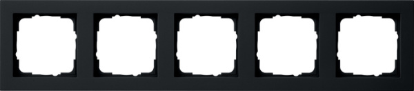 Gira E2 Черный Рамка 5-ая 021509