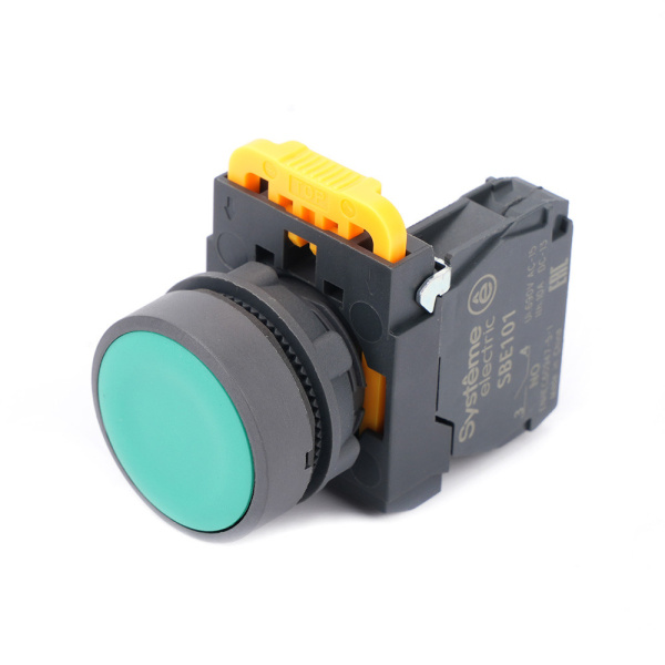 Systeme Electric Кнопка SB5 в сборе модульная 22мм зеленая с возвратом пластик 1НО