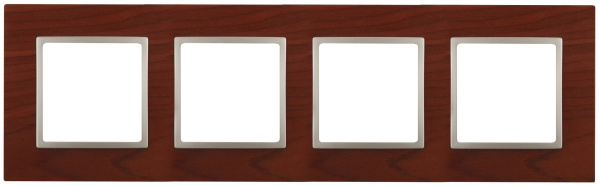 ЭРА 14-5304-08 Вишня+Шампань Рамка на 4 поста  дерево,  Elegance