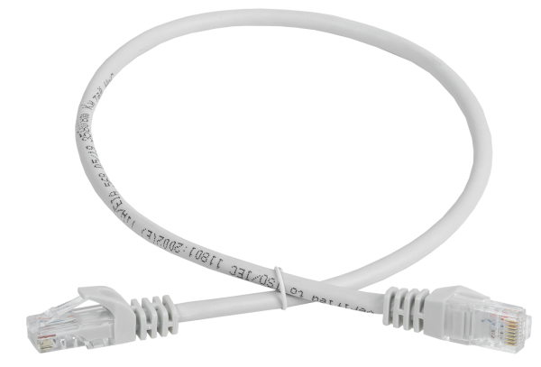 IEK GENERICA Шнур коммутационный кат. 5Е UTP 2м серый PC01-C5EU-2M-G