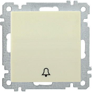 IEK ВС10-1-4-Б Выключатель  одноклавишный  кнопочный звонок 10А BOLERO кремовый EVB14-K33-10