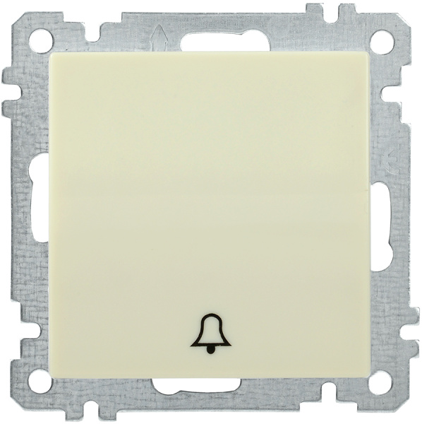 IEK ВС10-1-4-Б Выключатель  одноклавишный  кнопочный звонок 10А BOLERO кремовый EVB14-K33-10