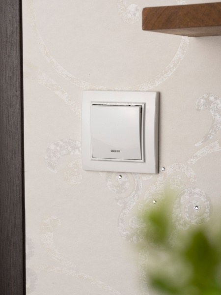 Купить EKF Basic Минск Белый Выключатель 1-кл с индикатором, 10А, СП