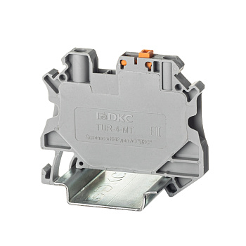 DKC Nuputuk Клемма расцепительная, винтовой зажим, 2 точки подключения, 4 кв.мм, серая