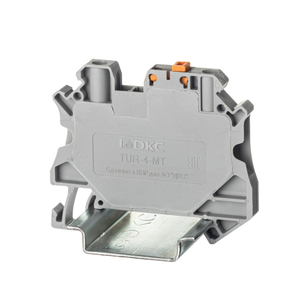 DKC Nuputuk Клемма расцепительная, винтовой зажим, 2 точки подключения, 4 кв.мм, серая