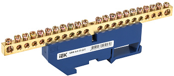 IEK Шина N ноль на DIN-изол ШНИ-6х9-22-Д-С