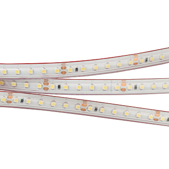 Arlight Светодиодная лента RTW 2-5000PS 24V Warm3000 2x (3528, 600 LED, LUX) (9.6 Вт/м, IP67) 021462