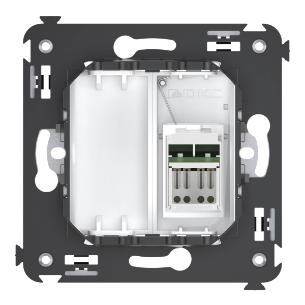 Купить DKC Компьютерная розетка RJ-45 в стену, кат.5e одинарная, "Avanti", "Белое облако"