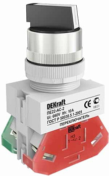 Dekraft Переключатель 2 пол. прав. без фикс. I-O станд. руч ACR-2 D22 ПЕ-22