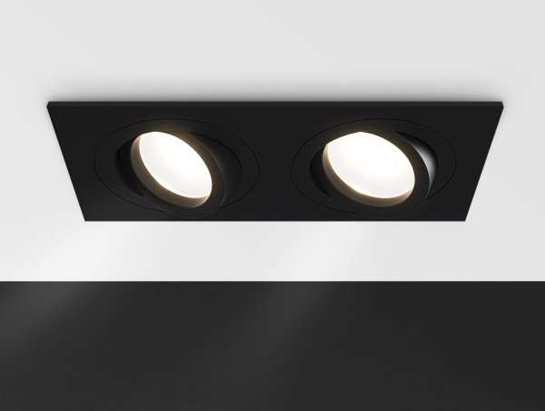 Купить Maytoni Technical Atom Черный Встраиваемый светильник GU10 50W DL024-2-02B