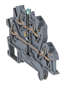 Legrand Viking Клемма 4х5, 2 яруса, с диодом 037255