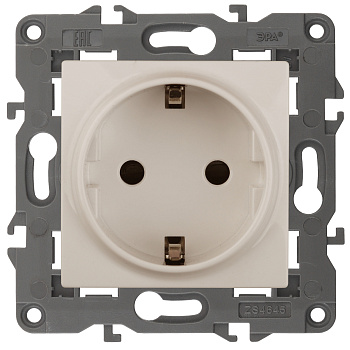 ЭРА 14-2101-02 Elegance Сл.кость Розетка с/з