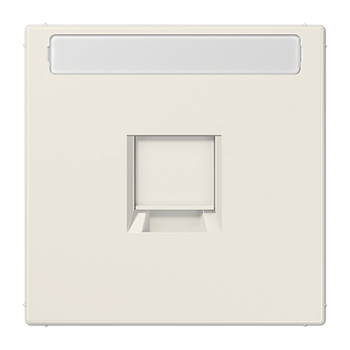 JUNG Плата (фиксация защёлкиванием) для одного модуля с полем для надписи термопласт слоновая кость LS1969-1NAWE