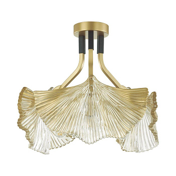 Odeon Light 4870/3C HALL ODL_EX22 13 золотой/черный/стекло Люстра потолочная E14 3*40W VENTAGLIO