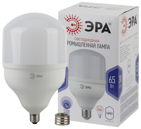 ЭРА LED POWER T160-65W-6500-E27/E40 (диод, колокол, 65Вт, хол, E27/E40)
