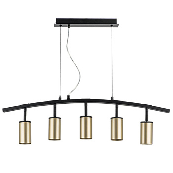 Lightstar LR735405 Люстра RULLO 5х50W GU10 ЧЕРНЫЙ/ЗОЛОТО (571735+214440-5), шт