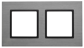 ЭРА 14-5202-42 Elegance Титан/антрацит Металл Рамка 2-ая