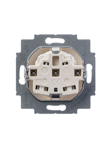 Купить ABB BJB Basic 55 Бел Розетка с/з с защитными шторками 2CKA002013A5278