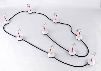 Lussole LOFT Металл/флекс Белый / красный Металл Светильник настенно-потолочный GU10 5,5W GRLSP-9818-09
