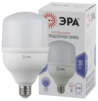 ЭРА LED POWER T100-30W-6500-E27 (диод, колок, 30 Вт, хол, E27) (20/600)