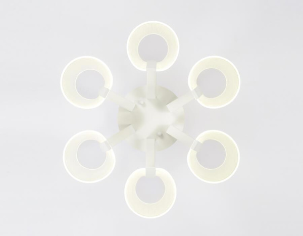 Купить Ambrella Потолочная светодиодная люстра с пультом AK4031/6 WH белый 96W D600*290 (ПДУ РАДИО 2.4)