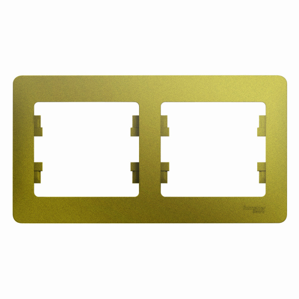 Systeme Electric Glossa Фисташковый Рамка 2-ая, горизонтальная