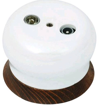 BIRONI Фаберже Керамика Перламутр Розетка TV/R-SAT проходная B2-304-010/18