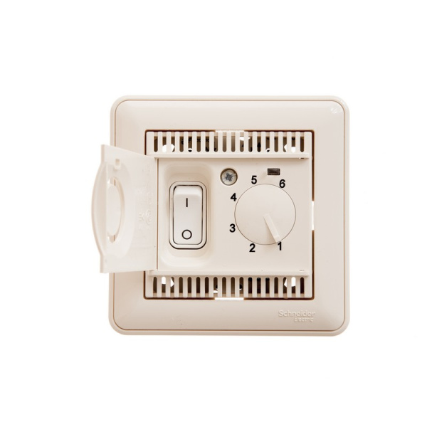 Купить Systeme Electric Wessen 59 Беж Регулятор теплого пола с датчиком +5 до +50°C, 10А (в сборе, с рамкой)