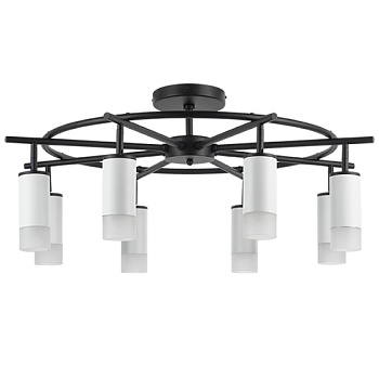 Lightstar LR7183681 Люстра RULLO 8х50W GU10 ЧЕРНЫЙ/БЕЛЫЙ (571718+214436-8+202431-8), шт