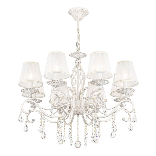 Maytoni Elegant Grace Белый с Золотом Люстра 8xE14 40W ARM247-08-G Maytoni Elegant Grace Белый с Золотом Люстра 8xE14 40W ARM247-08-G