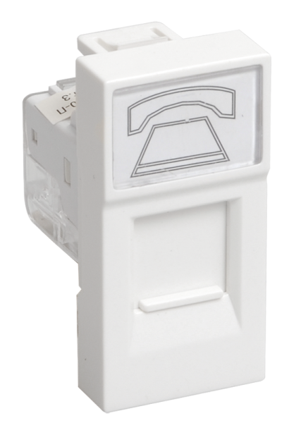 Купить IEK PRIMER Розетка телефонная RJ-11 кат.3, 1 модуль. РКФ-10-00-П