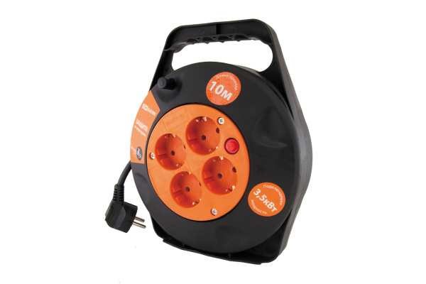 TDM Удлинитель силовой в корпусе УК10-004 (4 места/10м ПВС 2х1,0) SQ1301-0551