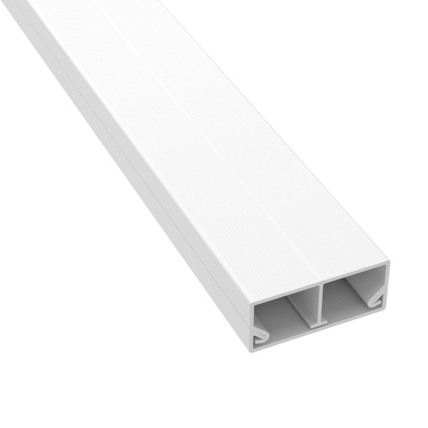 Купить DKC TMC 40/2x17 Миниканал с перегородкой белый (розница 8 м в пакете, 10 пакетов в коробке)