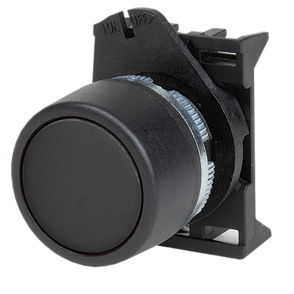 DKC Кнопка плоская без фиксации, черная