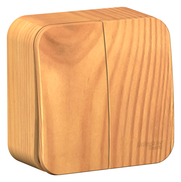 Купить Systeme Electric Blanca наруж Ясень Выключатель 2-клавишный 10А, 250B, изолир. пластина