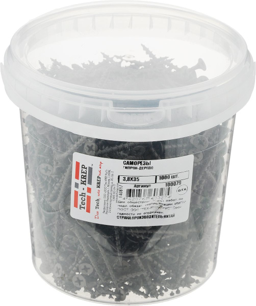 Tech-Krep Саморез ШСГД 3,8х35 (1000 шт) - ведро 100079