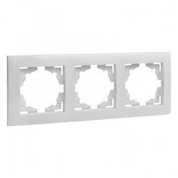 EKF PROxima Валенсия рамка 3-местная белая