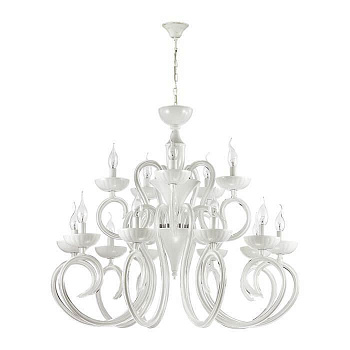 Odeon Light 3932/15 ODL18 454 хром/белый Люстра IP20 E14 15*40W 220V ZEFIRO