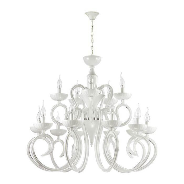 Odeon Light 3932/15 ODL18 454 хром/белый Люстра IP20 E14 15*40W 220V ZEFIRO