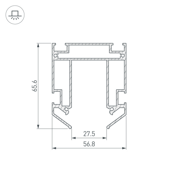Купить Профиль-держатель MAG-STRETCH-ORIENT-2000 (Arlight, Алюминий) 036147