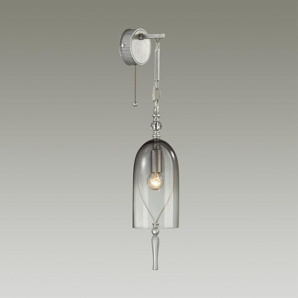 Купить Odeon Light 4882/1W NEO ODL_EX22 25 серебристый/дымчатый/стекло Бра с выкл. E14 1*40W BELL