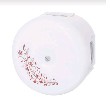 BIRONI Лизетта Керамика Белый Распред.коробка 78мм (декор D106/2) (4 ввода в комплекте) B1-521-01-D106/2-K