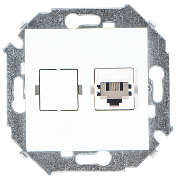 Simon 15 Белая Розетка ТЛФ RJ11, винт.зажим 1591480-030