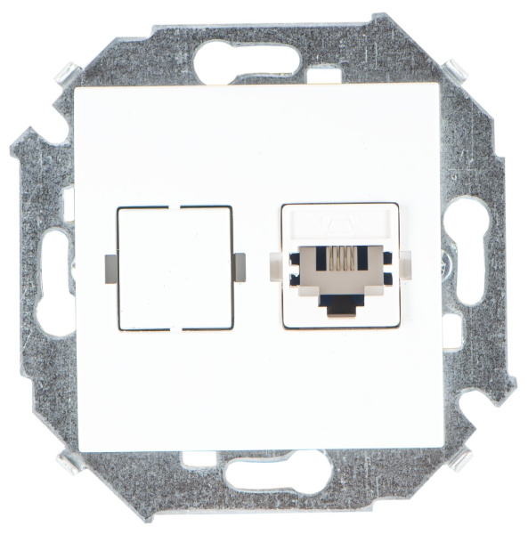 Simon 15 Белая Розетка ТЛФ RJ11, винт.зажим 1591480-030