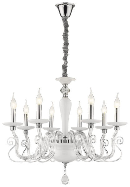 Wertmark WE173.08.103 Люстра подвесная Хром, Белый E14 8*40W